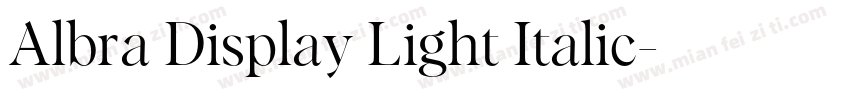 Albra Display Light Italic字体转换